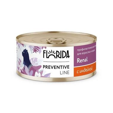 Florida Preventive Line Renal Индейка консервы для кошек 100 г