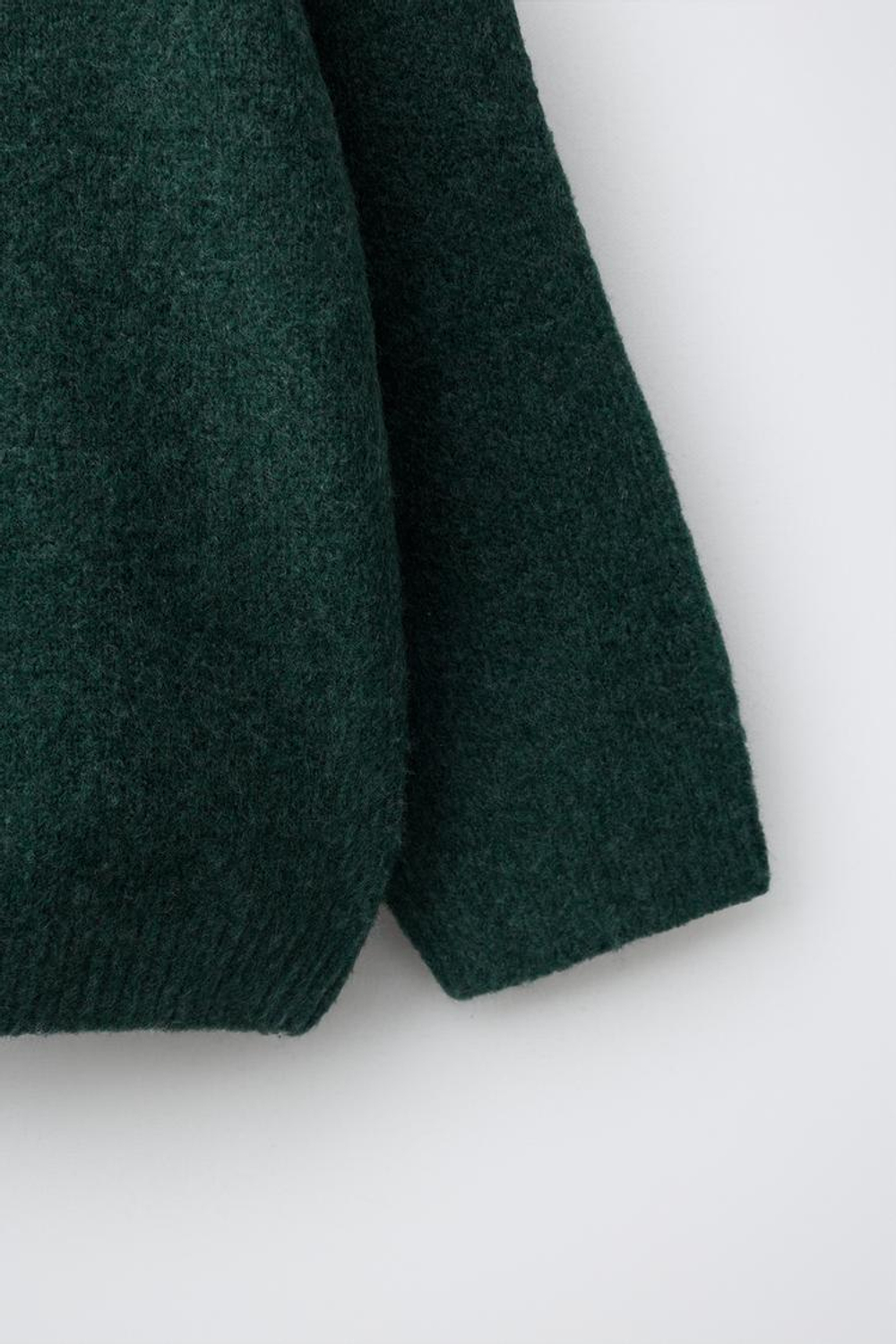 ZARA ДЖЕМПЕР С ВЫШИТЫМ МИШКОЙ РЕГБИСТ, ЗЕЛЕНЫЙ/СЕРЫЙ