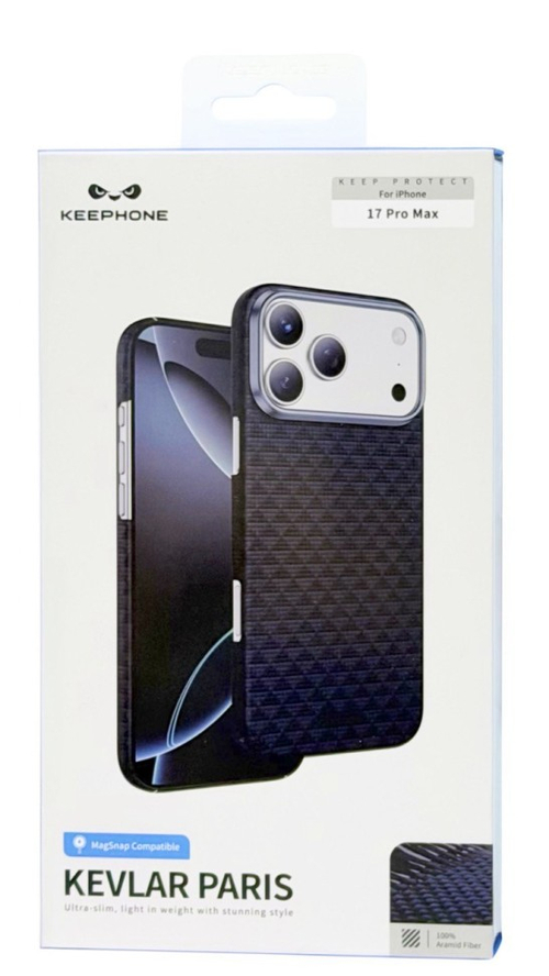 Накладка для i-Phone 17 Pro Max Keephone Kevlar Paris MagSnap черный