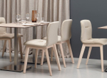 Стул с обивкой Scab Design Natural Alice Pop, дымчатый бук, красный