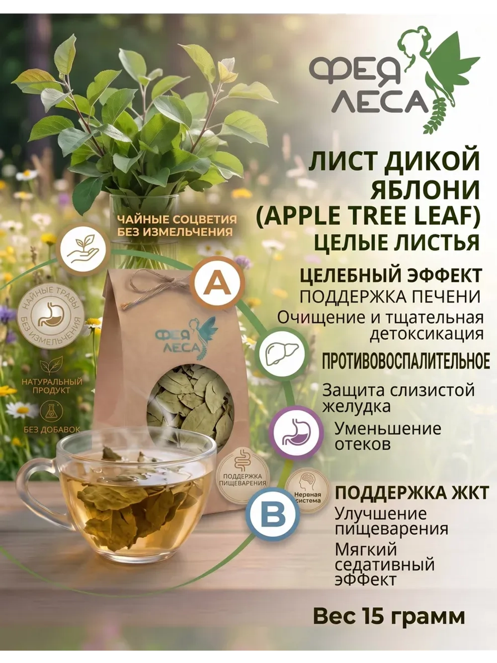 Яблоневый лист дички для декора и творчества