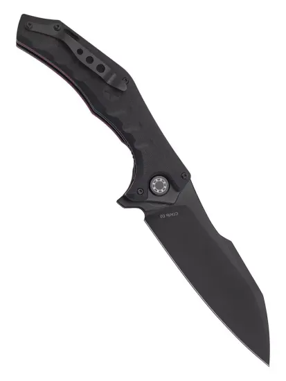 Складной нож НОКС Мангуст-2 336-708406 (Black Red) c клинком из стали D2, рукоять G10