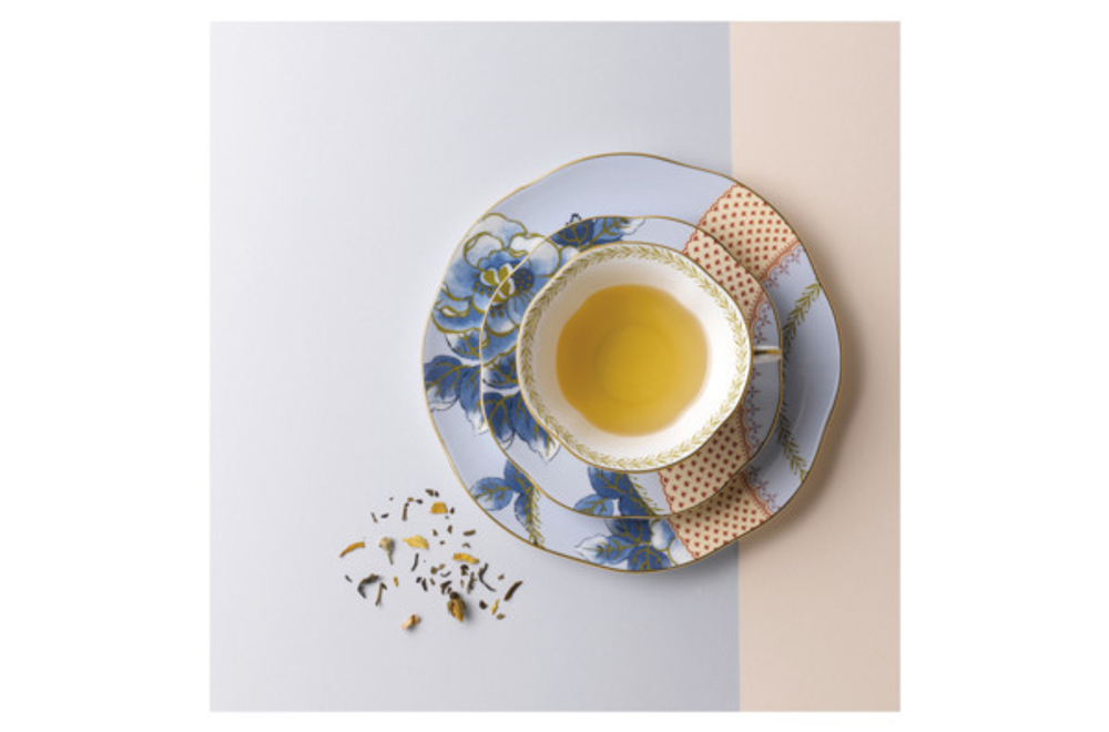 Чайная пара 240мл Wedgwood Бабочки и цветы пионы