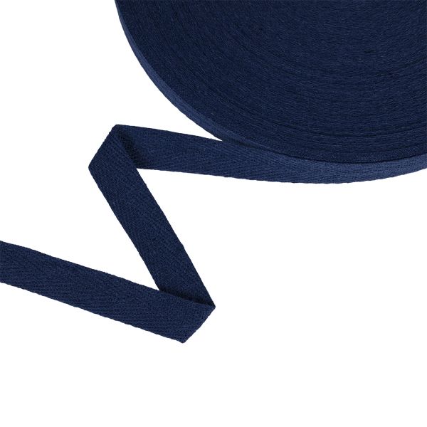 Тесьма (лента) киперная (100% х/б) 15 мм / 50 метров, т.синий/dark blue, Gamma TCT-15