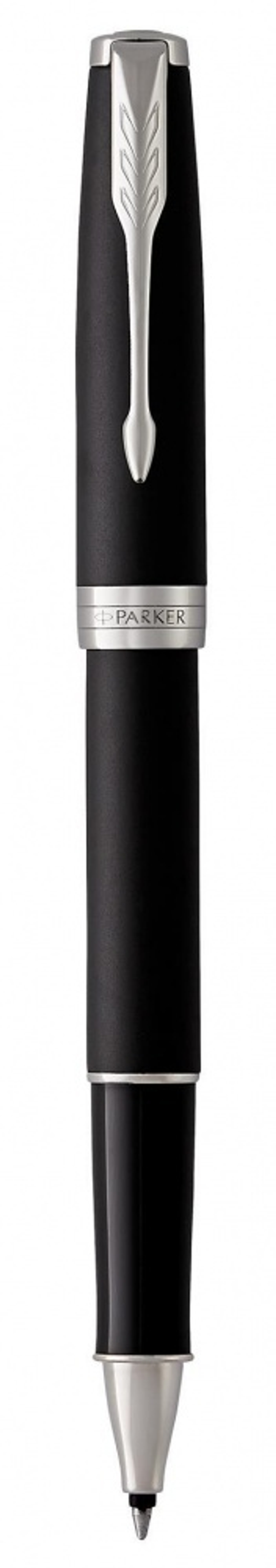 Ручка роллер Parker Sonnet Matte Black CT 1931523, стержень: F, цвет чернил: black, в подарочной упаковке