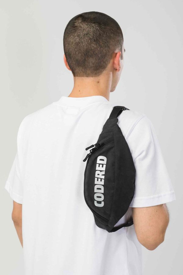 Сумка поясная Codered Hip Bag Черный микрофибра/Светоотражающий принт - фото 2