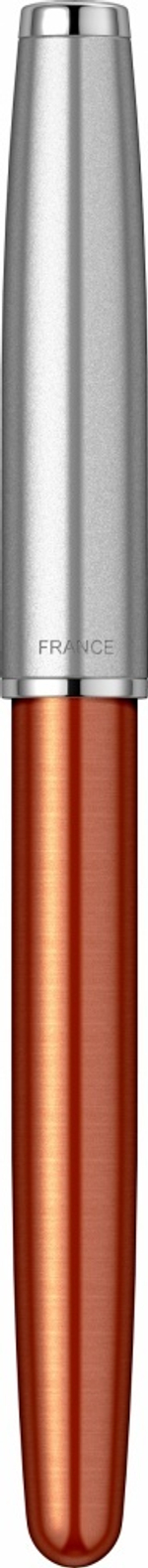 Ручка-роллер Parker Sonnet Essentials Orange SB Steel CT 2169230, цвет чернил black,перо: F, в подарочной упаковке.