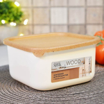 Контейнер для продуктов 0,8л квадратный "Sugar&Spice Wood"