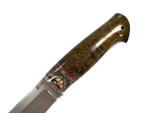 Нож Тигр, Bohler S390, мельхиор, зуб мамонта, карельская береза