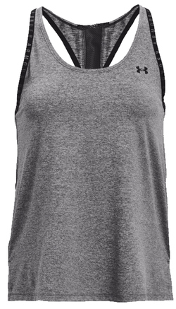 Женский топ теннисный Under Armour Knockout Mesh Back Tank W - серый