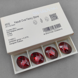 Кристалл Swarovski 4920, цвет Красная магма (Crystal Red Magma F)