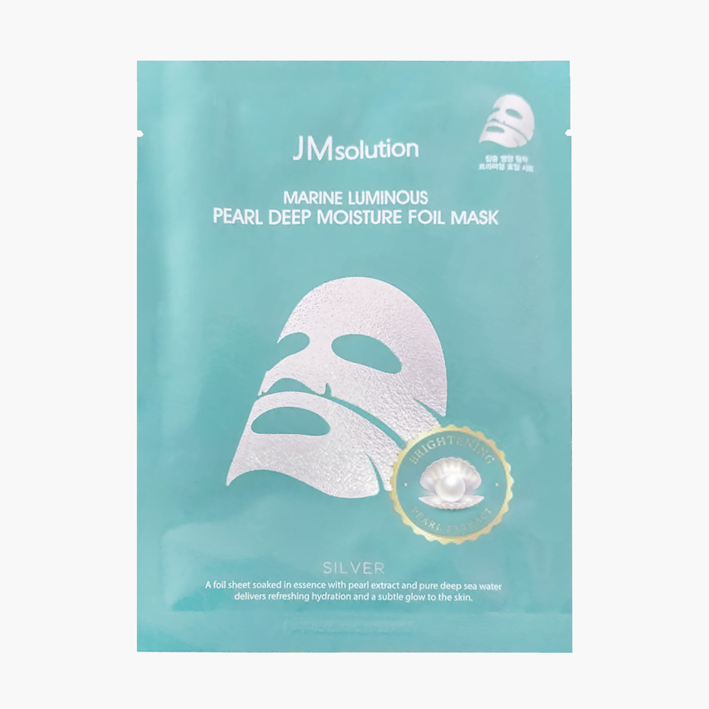 Тканевая маска фольгированная с жемчугом JMSOLUTION Marine Luminous Pearl Deep Moisture Foil Mask