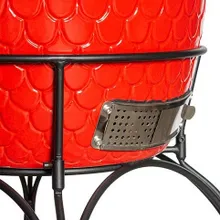 Керамический угольный гриль DinoEgg Classic Red, 46 см, с ножками и столиками