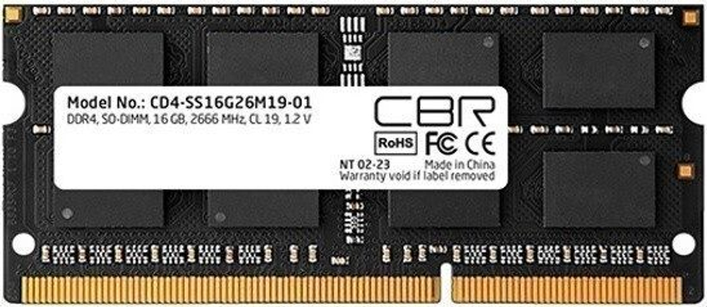 Оперативная память для ноутбука CBR DDR4 2666 МГц 1x16 ГБ (CD4-SS16G26M19-01)