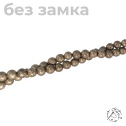 Нить из бусин Пирит, 8 мм