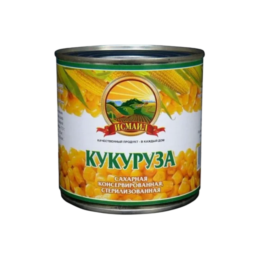 Кукуруза Исмаил сахарная консервированная стерел ж/б 425гр