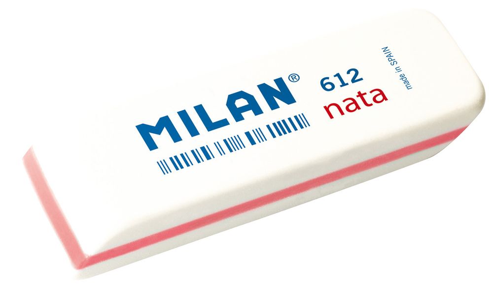 Ластик скошенный 612 7,8х2,3х1,2 см, 12 шт, CPM612, Milan