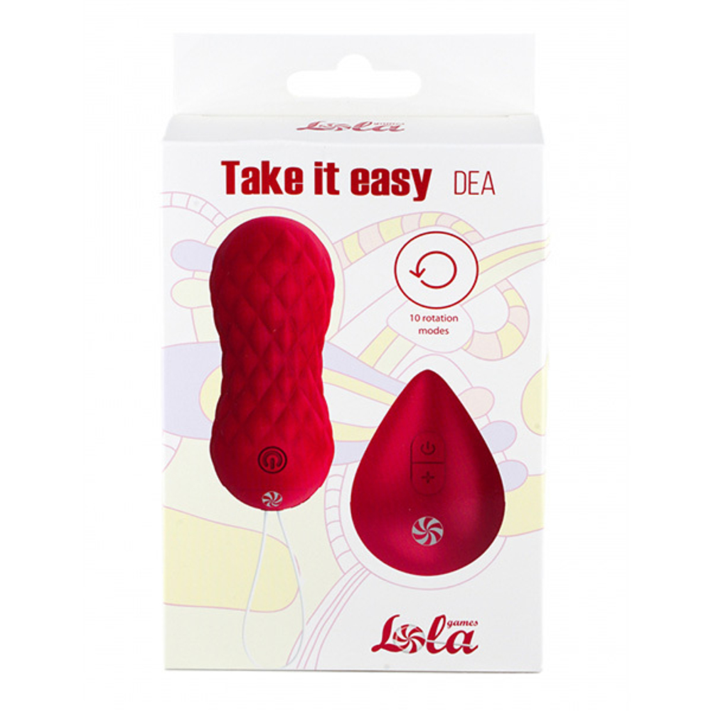 Бордовые вагинальные виброшарики 8,3см с пультом ДУ Lola Games Take It Easy Dea 9021-07lola