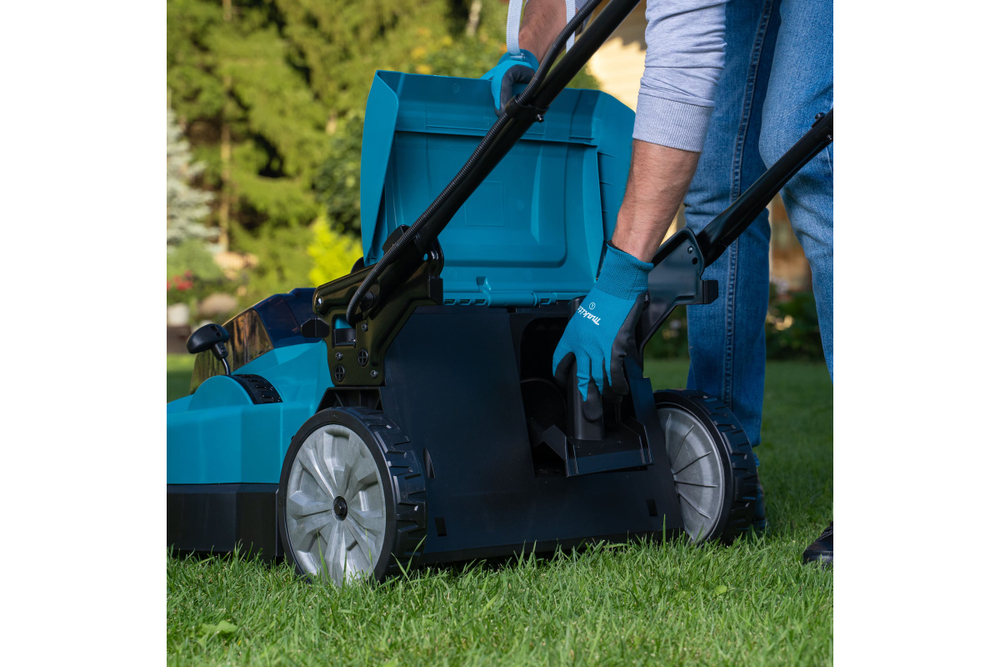 Газонокосилка аккумуляторная Makita LXT 2x18 В, 860 Вт, дека 53 см, 70 л, 4в1 XPT (2xBL1850B DC18SH) DLM538CT2