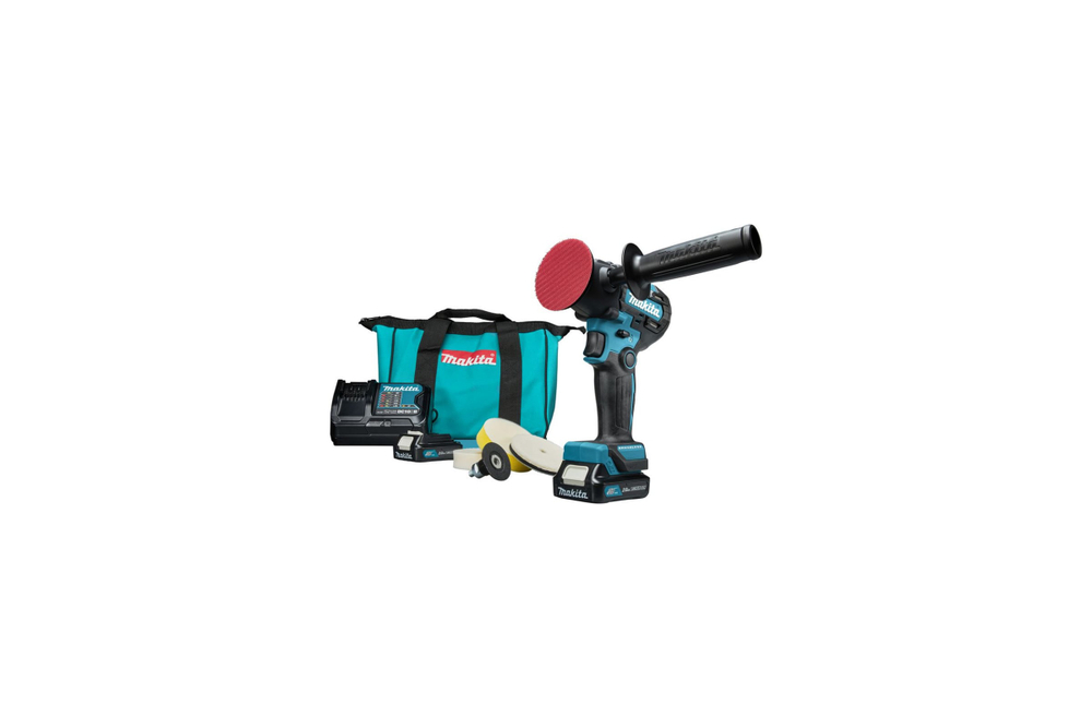 Полировально-шлифовальная машина аккумуляторная Makita CXT 12V BL XPT 50/80мм, 2 скорости, 0-2800/9500 об/мин 2х2.0 Ач АКБ, ЗУ, набор полировальных губок PV301DSAE