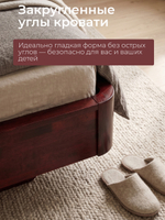 Кровать 180х200, Калантея, двуспальная, деревянная, парящая, массив березы, Dipriz