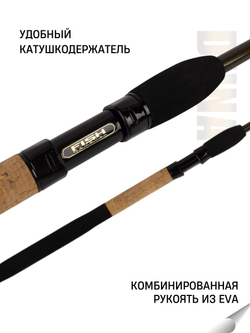 Удилище фидерное "DUNA" тест до 120гр, 3.90м, 3+3 (2oz, 1,5oz ,1oz Carb.)Carb 30 T+40T