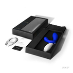 Синий вибромассажёр простаты Loki Wave Federal Blue с отростком для стимуляции промежности - 19,6 см. (Цвет: синий)