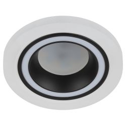 Светильник встраиваемый декоративный ЭРА DK90 WH/BK под лампу MR16 GU5.3 белый/черный | Декоративные встраиваемые светильники