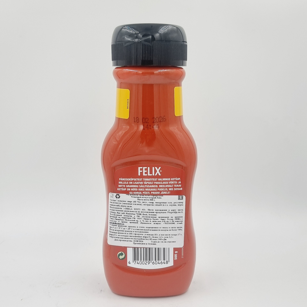 Кетчуп острый Felix вкусный томатный 500 г (Эстония)