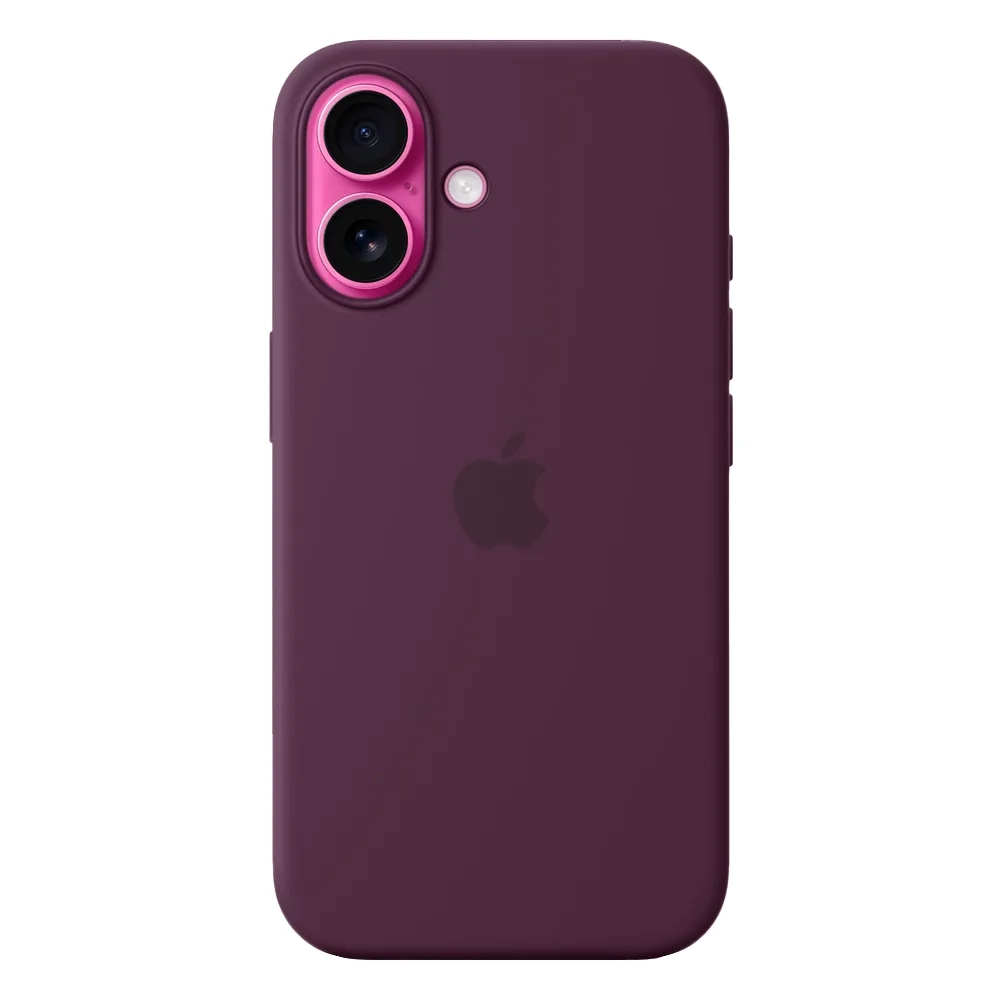 Силиконовый чехол с поддержкой MagSafe Apple Silicone Case для iPhone 16, Plum (Сливовый)