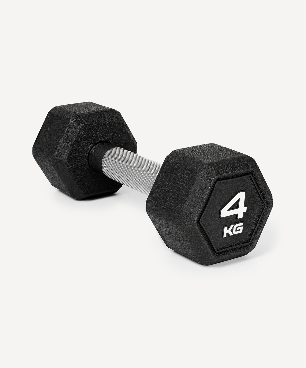 Гантель гексагональная STARFIT DB-301PRO 4 кг, обрезиненная, черный, пара