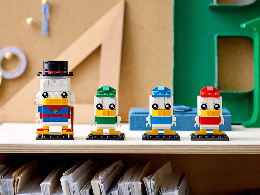 Конструктор LEGO BrickHeadz 40477 Скрудж МакДак, Хьюи, Дьюи и Луи
