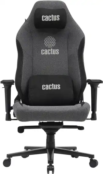 Кресло Cactus CS-CHR-MAG серый/черный крестов. сталь пластик черный