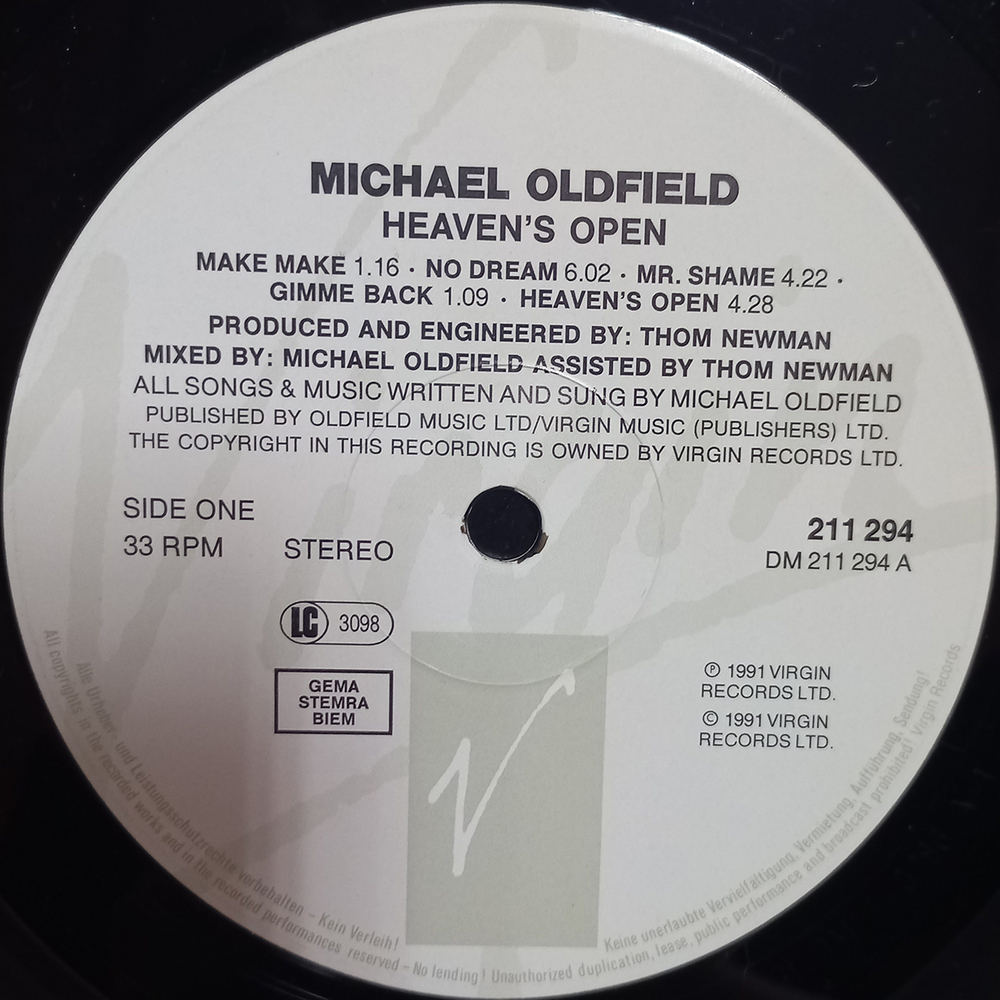 Michael Oldfield / Heaven's Open (LP)