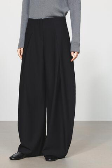 ZARA ОБЪЕМНЫЕ БРЮКИ ZW COLLECTION, ЧЕРНЫЙ
