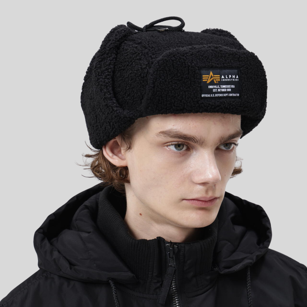 Шапка Alpha Industries Alpha Teddy Hat Black (Черная)