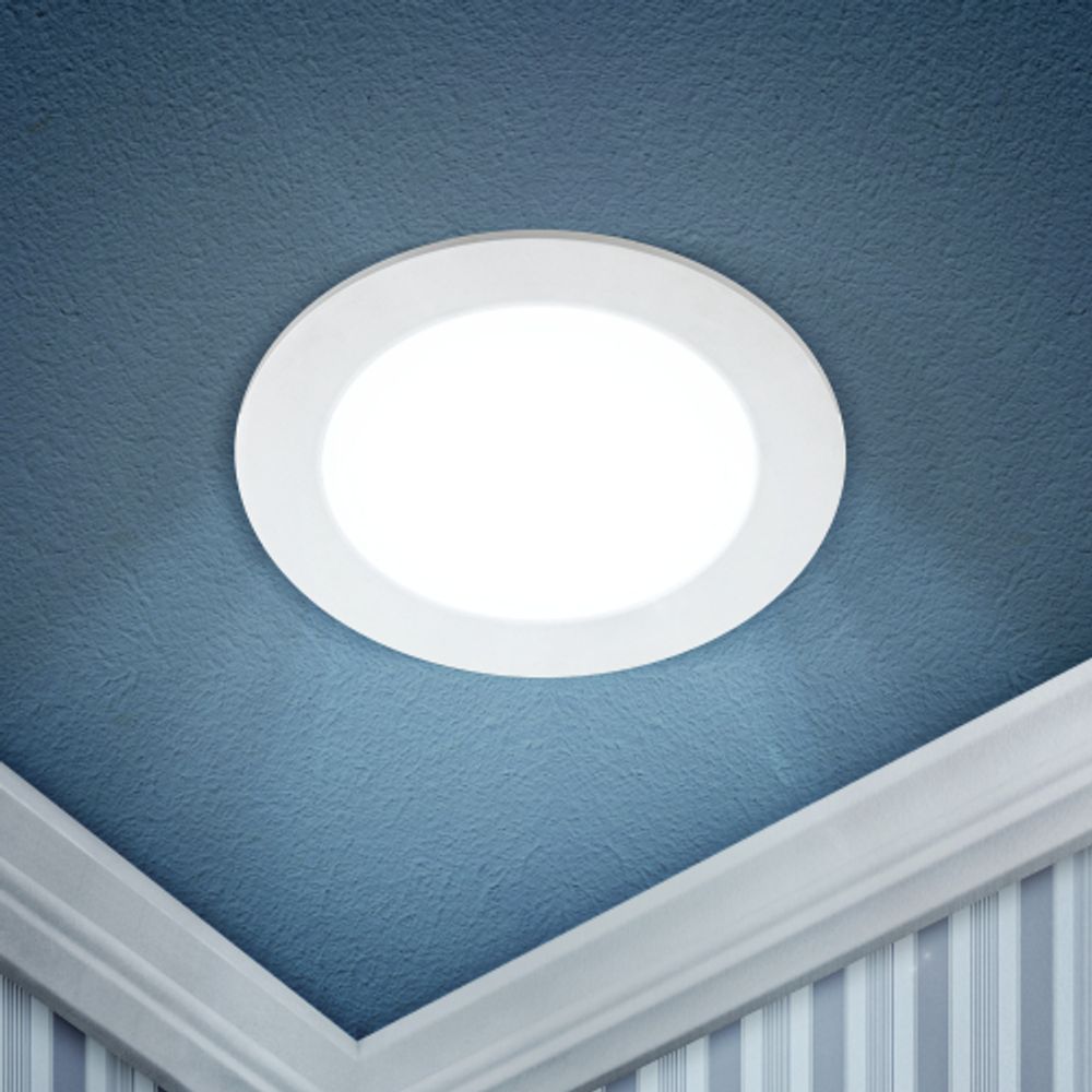 Светильник светодиодный встраиваемый Даунлайт ЭРА LED 1-18-6K/1 Slim панель 18Вт 6500К круглый | Downlight