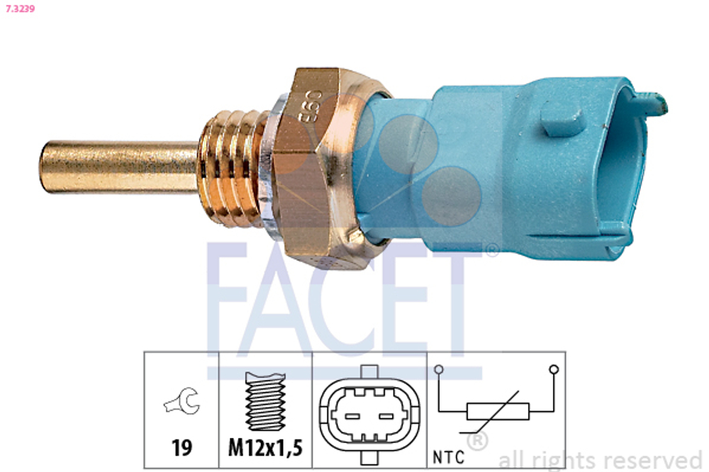 FACET - 73239-FAC - Senzor, temperatura rashladne tecnosti