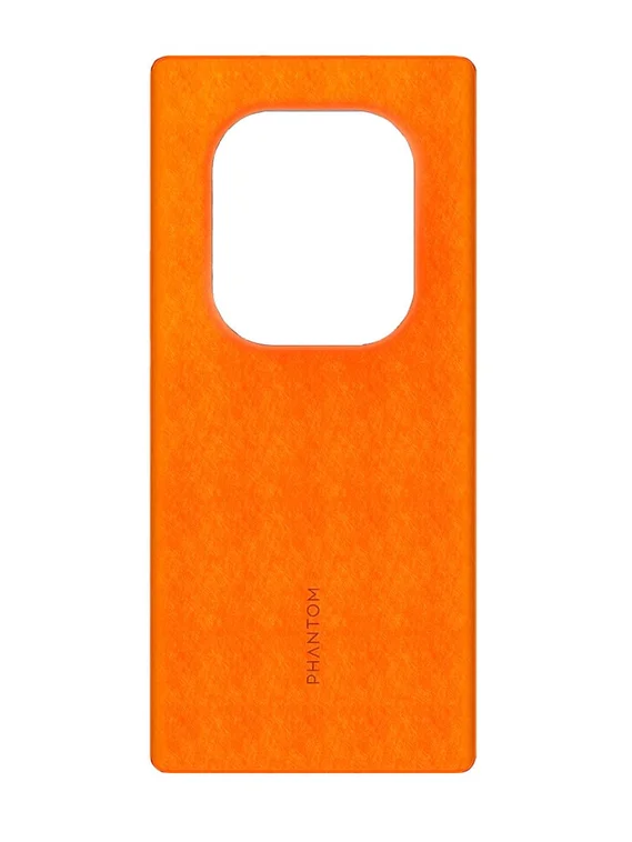 Задняя крышка для Tecno Phantom X2 оранжевая (Orange) без стекла камеры