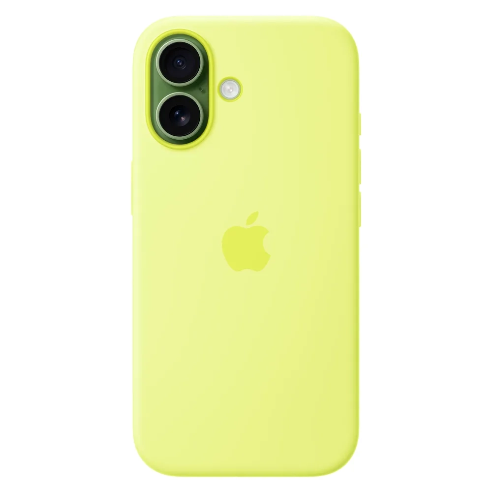 Силиконовый чехол Apple Silicone Case with MagSafe для iPhone 17, Neon Yellow