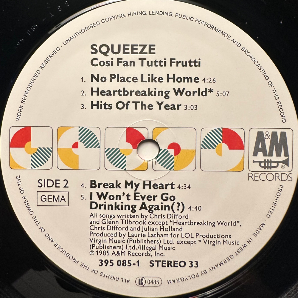 Squeeze - Cosi Fan Tutti Frutti (Германия 1985г.)
