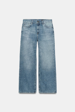 ДЖИНСЫ WIDE LEG СО СРЕДНЕЙ ПОСАДКОЙ И СТРАЗАМИ — ZW COLLECTION — ZARA