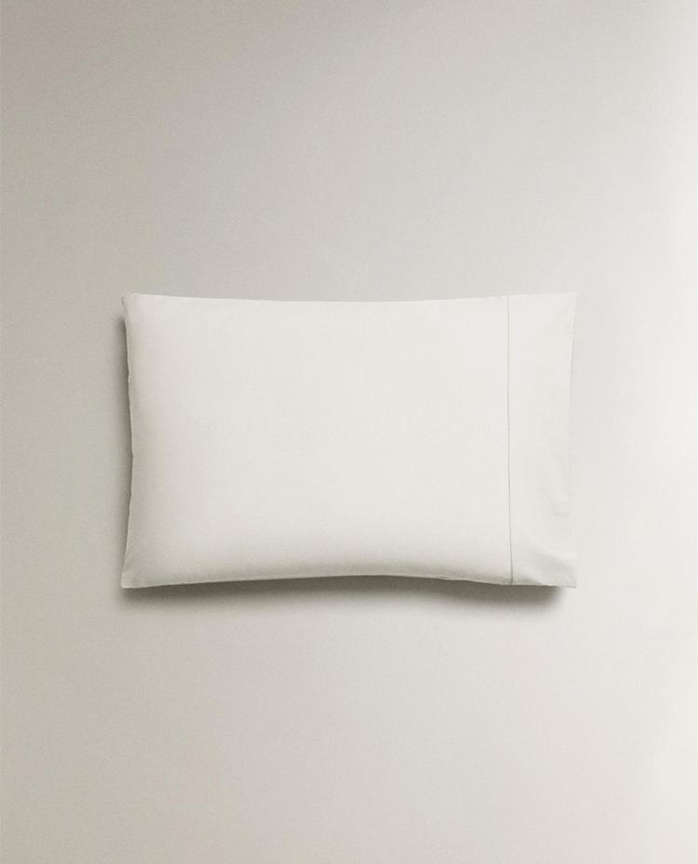 ZARA HOME НАВОЛОЧКА ИЗ ХЛОПКА ПЕРКАЛЬ (300 НИТЕЙ), БЕЛЫЙ