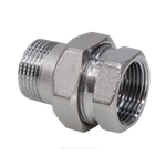 Соединитель латунь хром американка Ду 20 (3/4") прямой ВР/НР R18 Giacomini R18X004