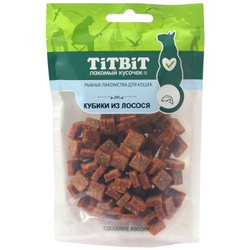 Кубики TITBIT для кошек из лосося (рыбное лакомство) - 60 гр