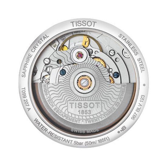Женские часы Tissot T099.207.22.037.00 Chemin des Tourelles Powermatic 80 Lady