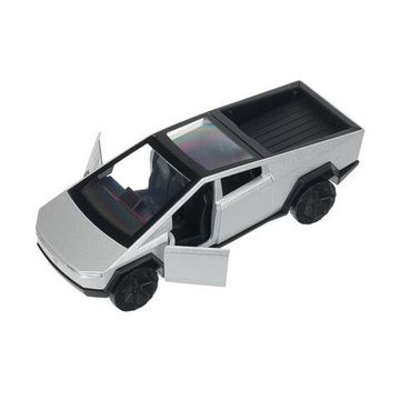 Машина металл tesla cybertruck 13,7см, дв,инер, серебристый
