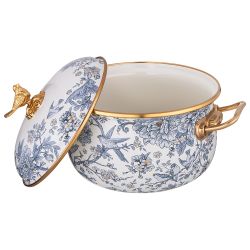 КАСТРЮЛЯ ЭМАЛИРОВАННАЯ LEFARD С КРЫШКОЙ, СЕРИЯ ROYAL GARDEN 2,8Л, ДИА.18СМ ПОДХОДИТ ДЛЯ ИНДУК.ПЛ