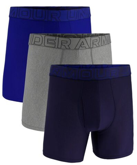 Боксерки теннисные Under Armour Performance Tech Mesh 6in Boxerjock 3P - black/grey/blue