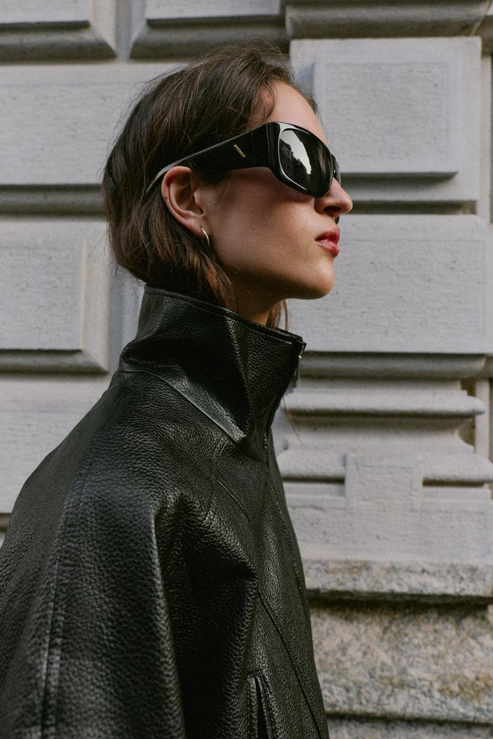 ZARA УКОРОЧЕННАЯ КУРТКА ИЗ ИСКУССТВЕННОЙ КОЖИ, ЧЕРНЫЙ